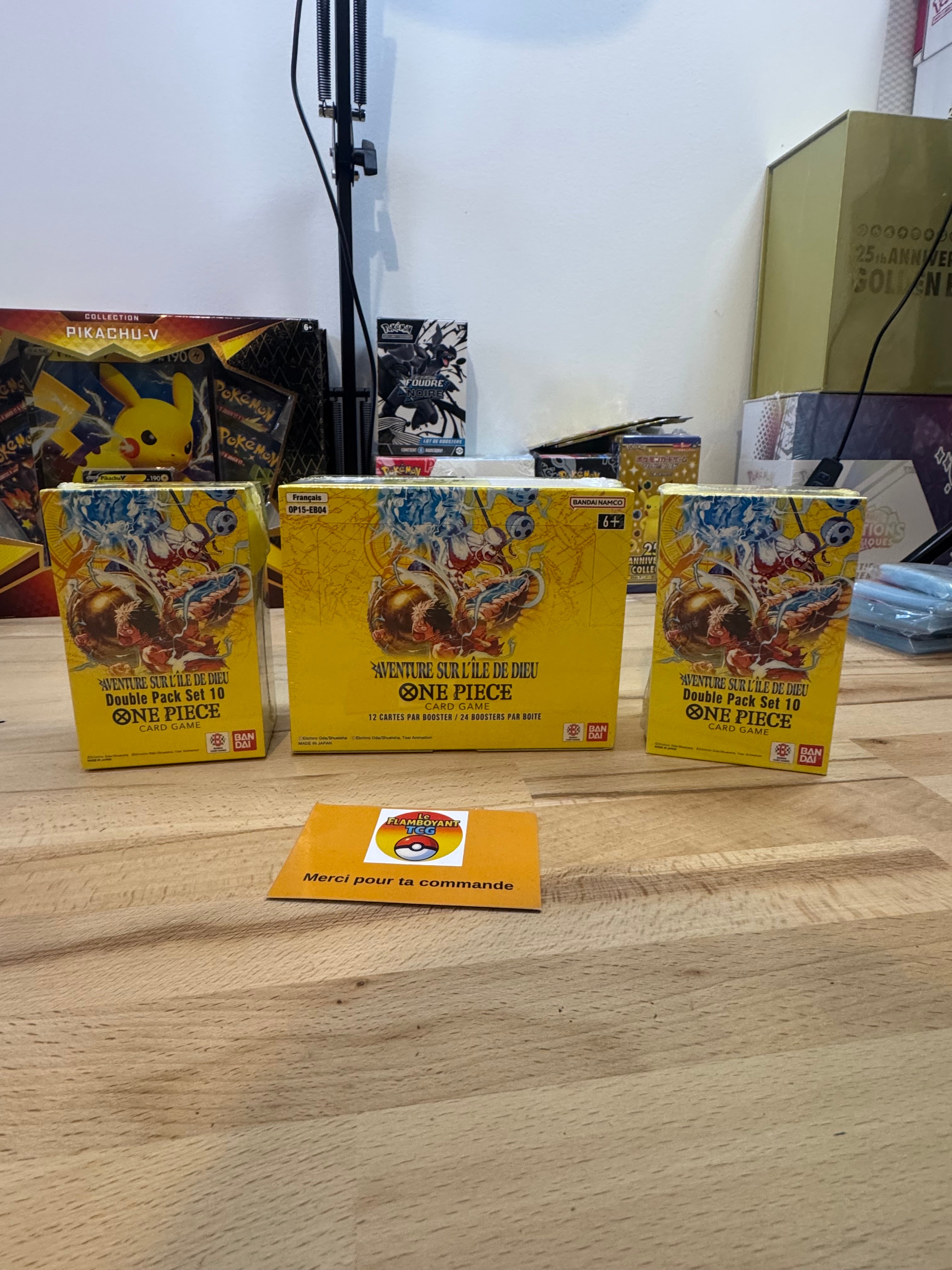 Display + 2 Bundl One pièce – Aventure sur l’île de Dieu – OP15 – Boite de 24 Boosters en français