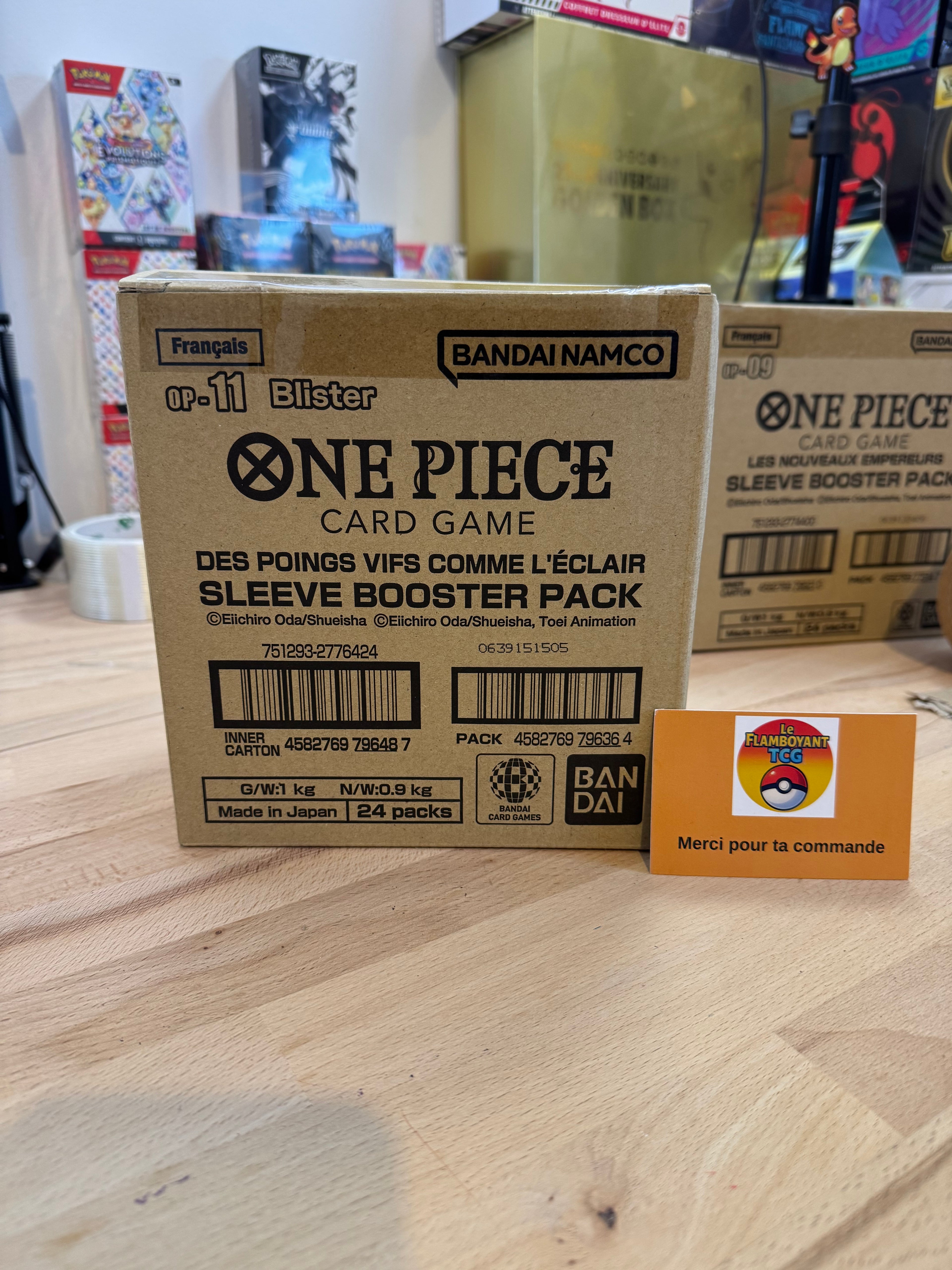 One Piece - case booster blister - Des Poings Vifs Comme l'Éclair - OP11 - boite de 24 boosters en français