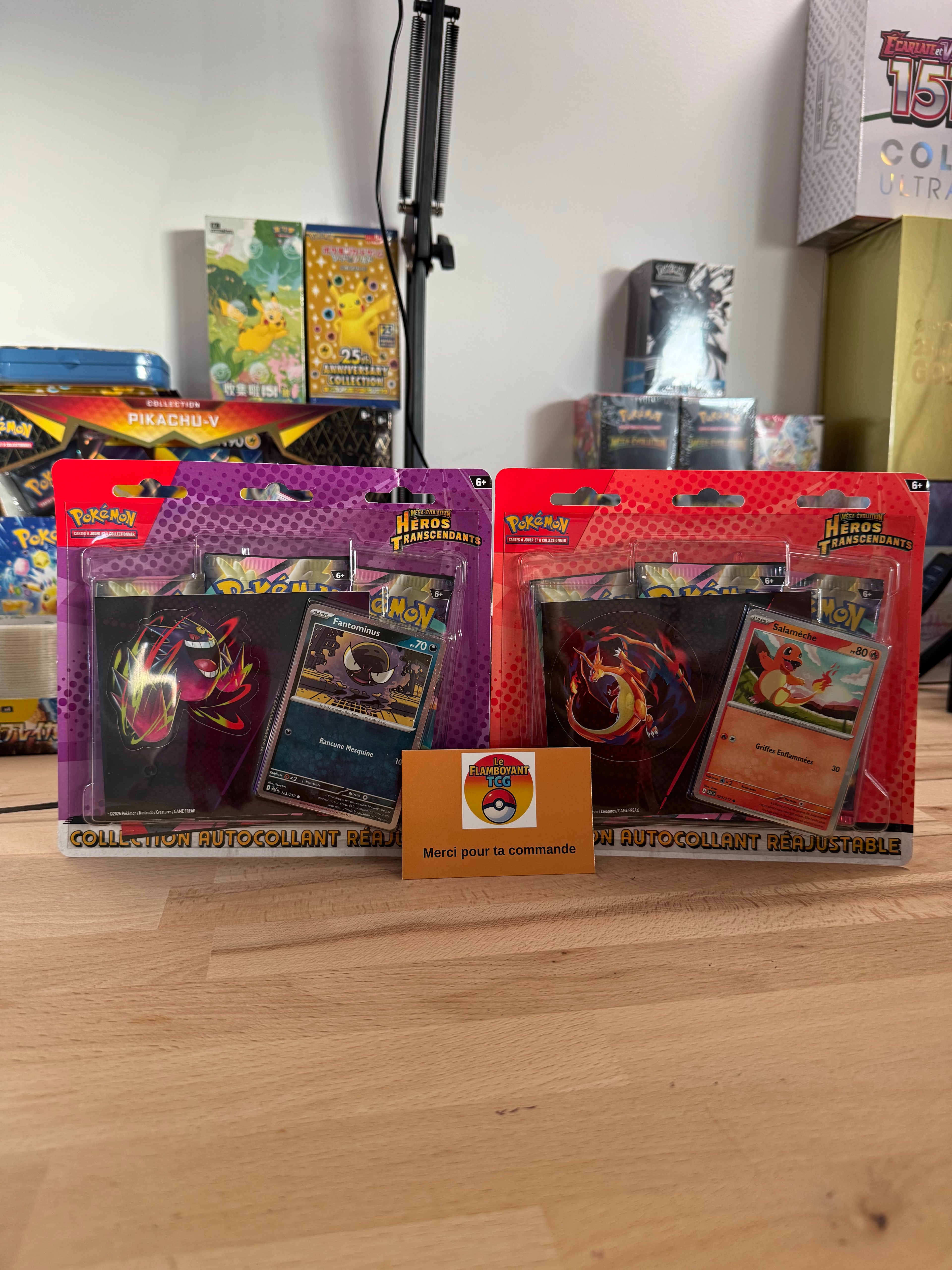 Tripack - Dracaufeu et Ectoplasma - Héros Transcendants - ME2.5 - Tech Sticker en français